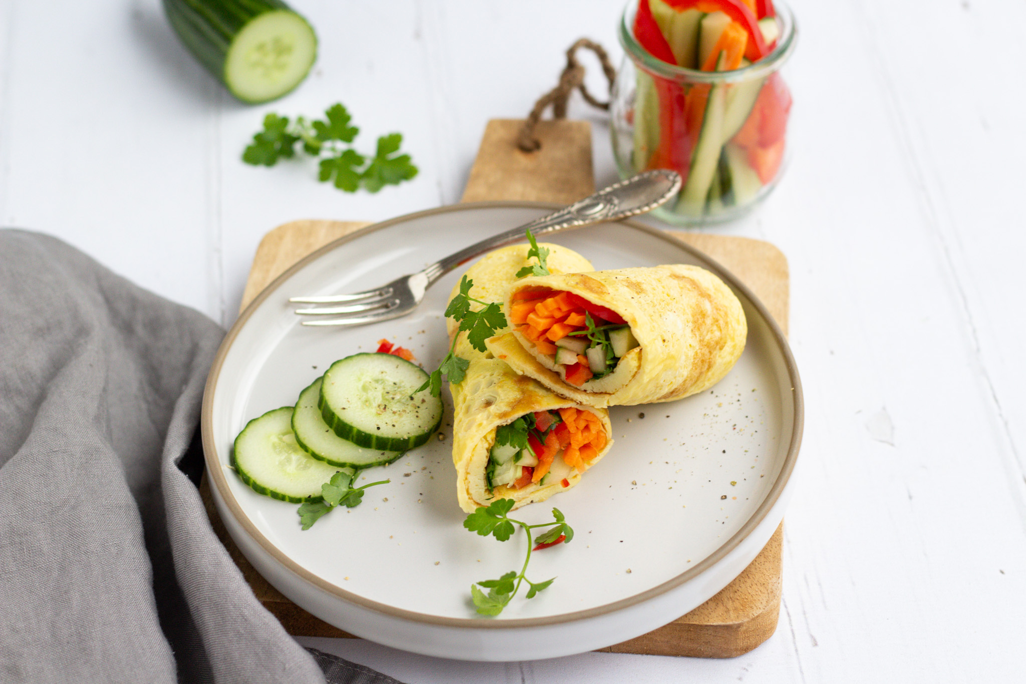 Omelet Wrap met Groenten FitChef recept