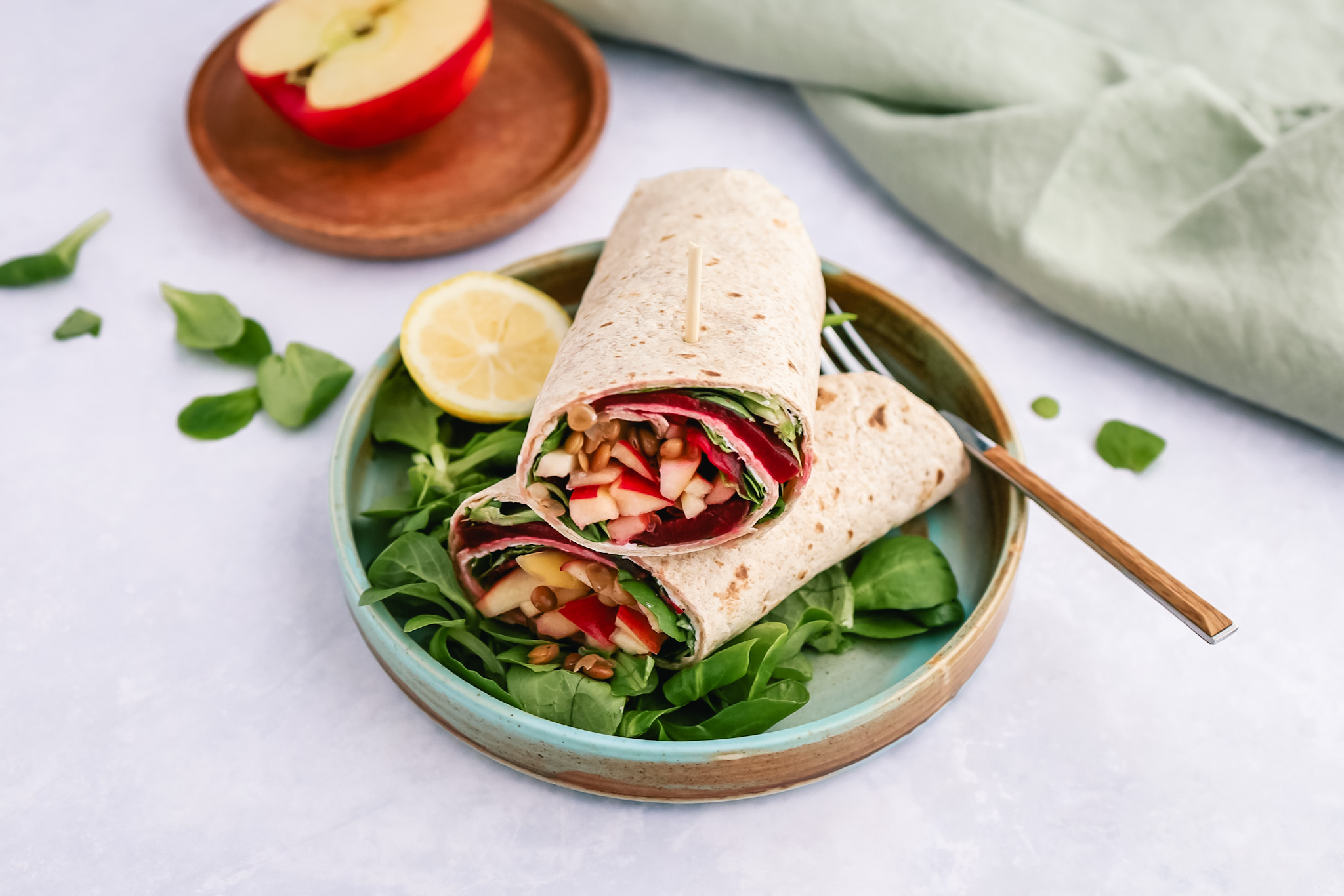 Wrap met geitenkaas, biet en appel FitChef recept