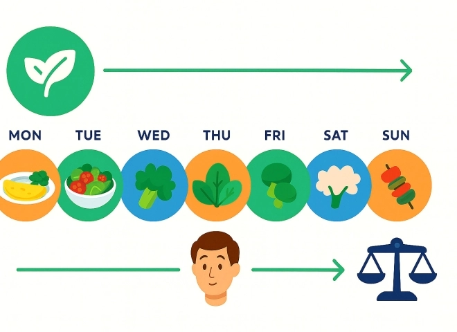 Visual vegetarisch dagmenu