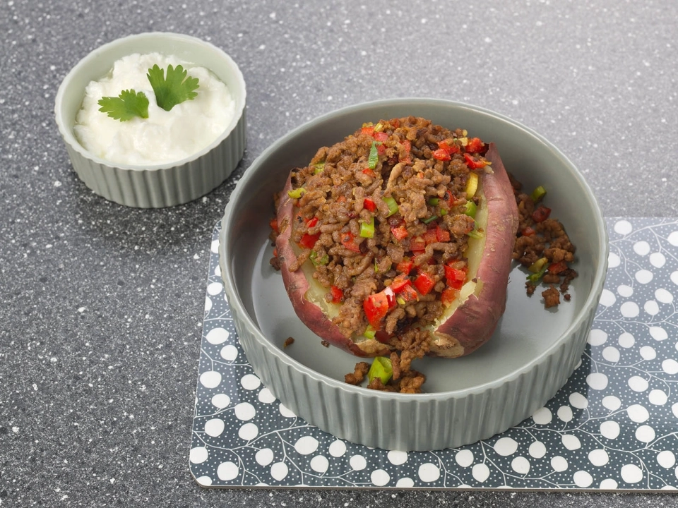 Jacket sweet potato met Griekse yoghurt