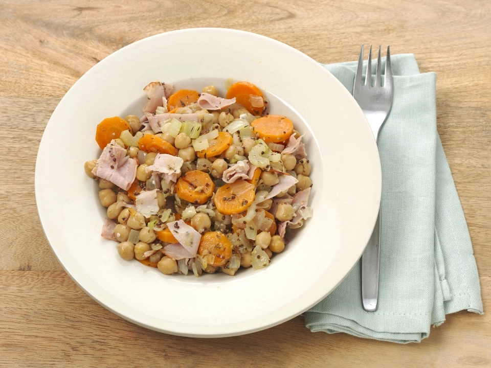 Kikkererwten met ham & groenten