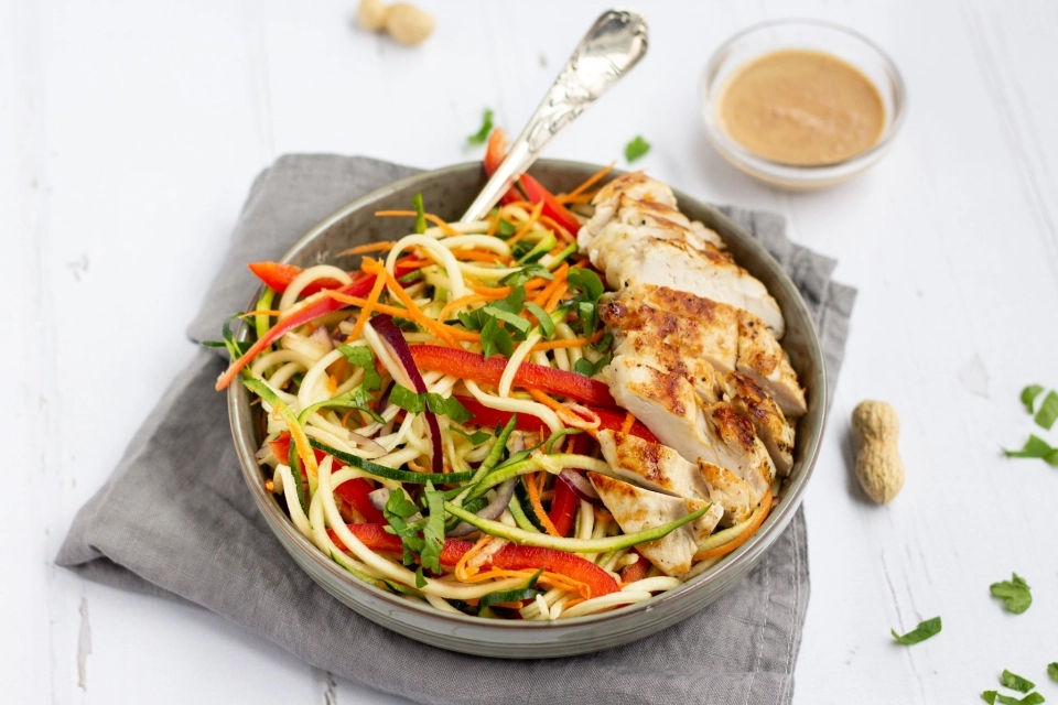 Thaise salade met kipfilet