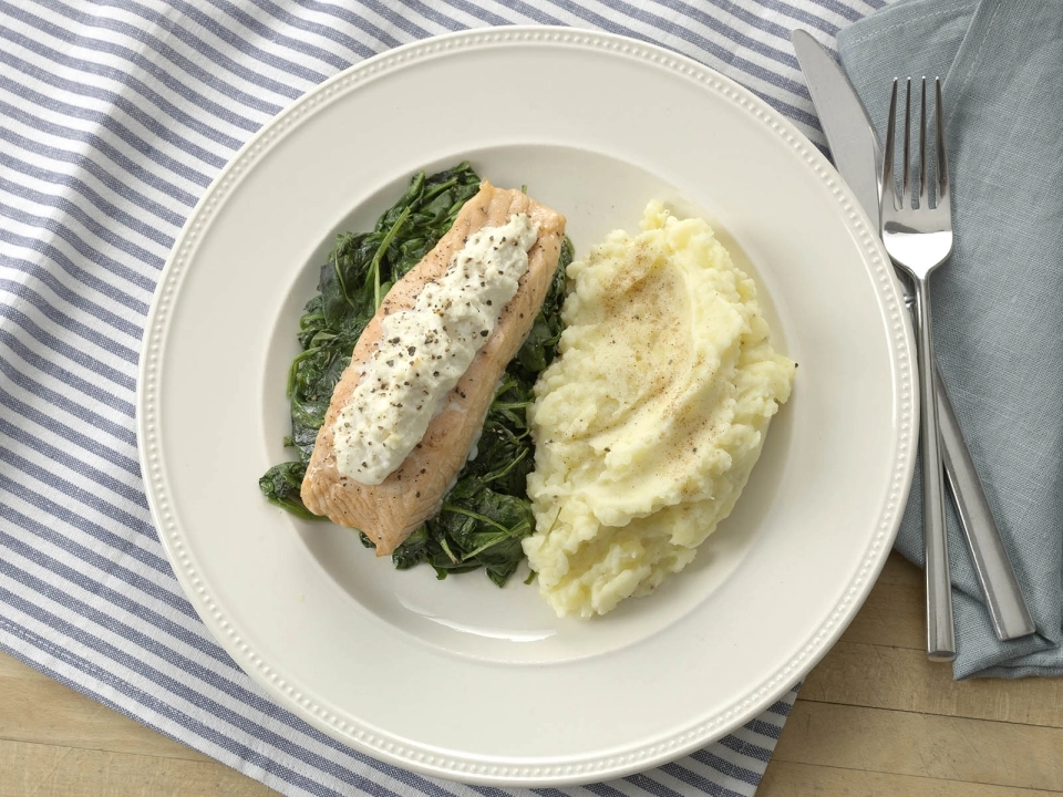 Zalm met ricotta uit de oven