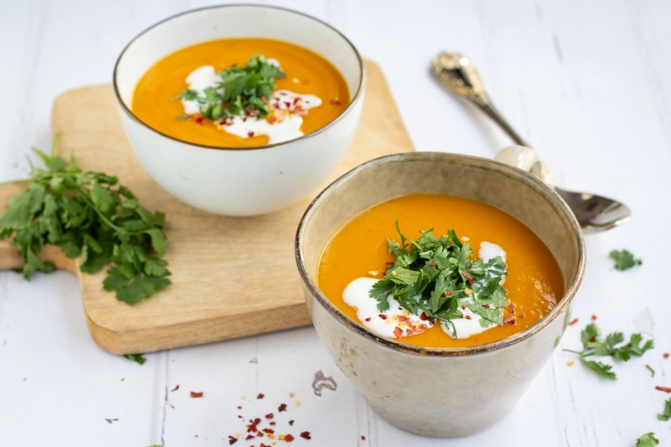 Zoete aardappel soep