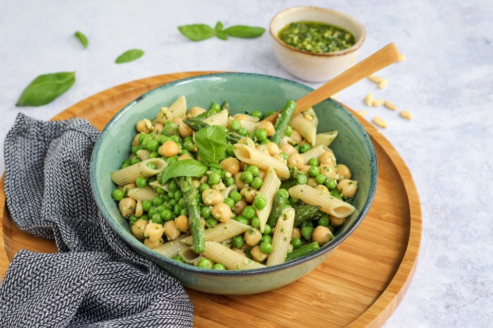Groene pasta salade