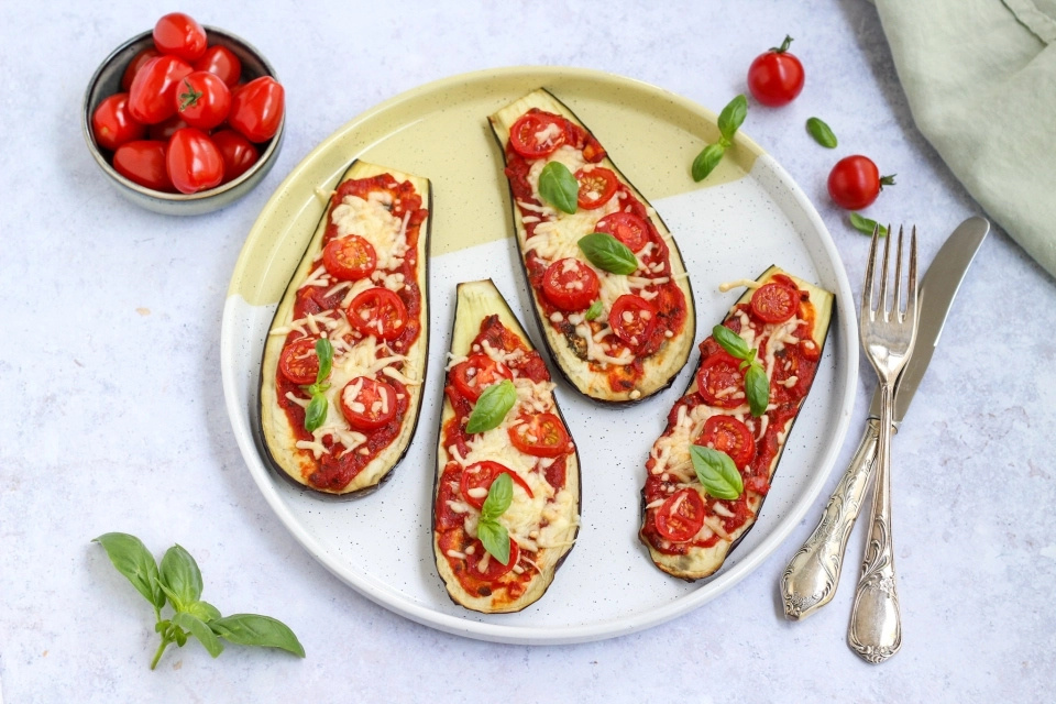 Aubergine pizza's