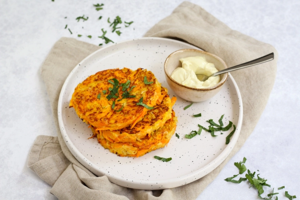 Zoete aardappel rösti met zuurkool & mosterddipje