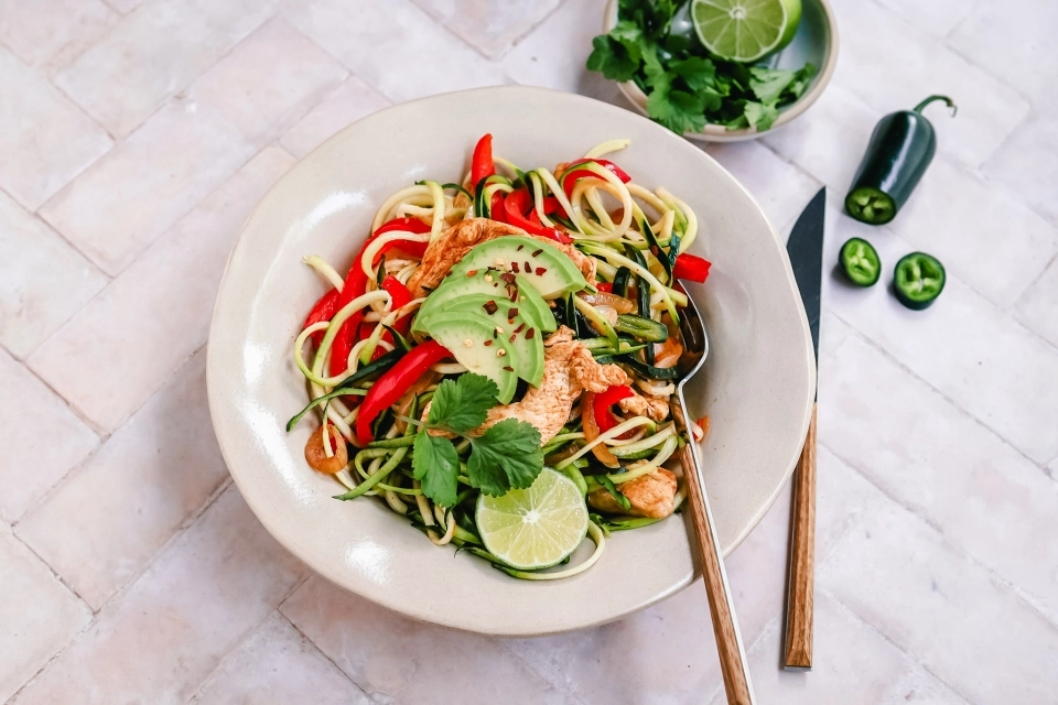 Kip fajita met courgetti