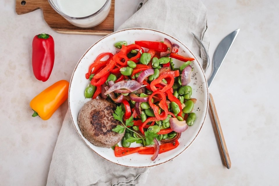 Italiaanse tuinbonen schotel met tartaar