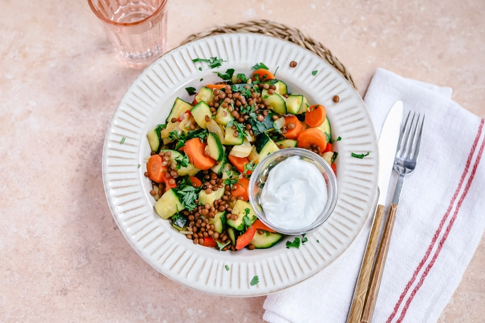 Curry met linzen & veel groenten