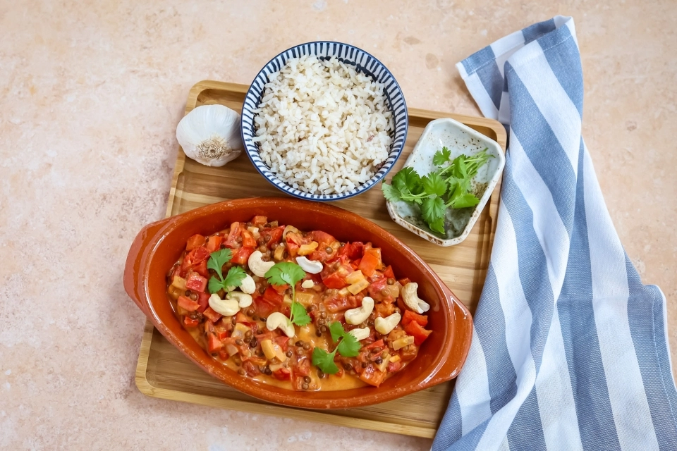 Vegan rode curry