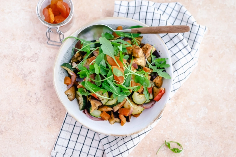 Franse groenteschotel met abrikozen 