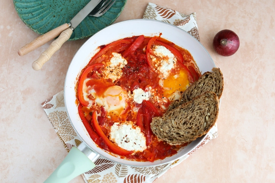 Eiwitrijke shakshuka