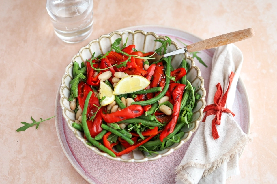 Bonensalade met paprika