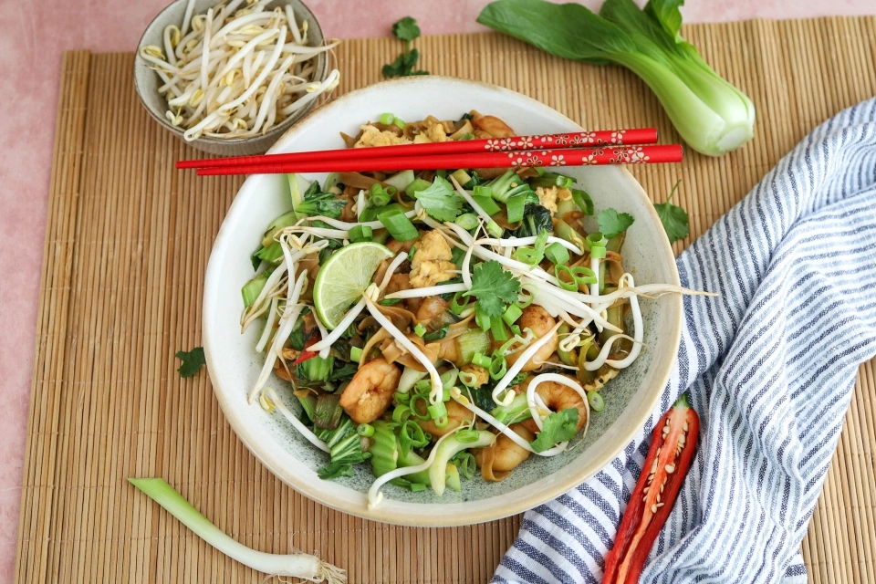 Pad Thai met garnalen