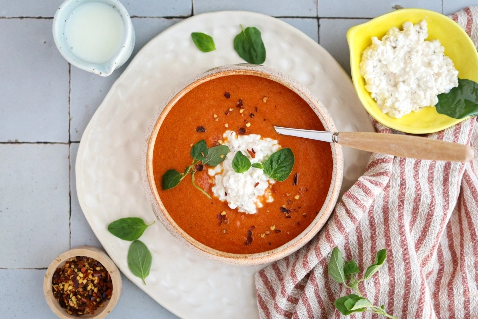 Proteïne paprikasoep