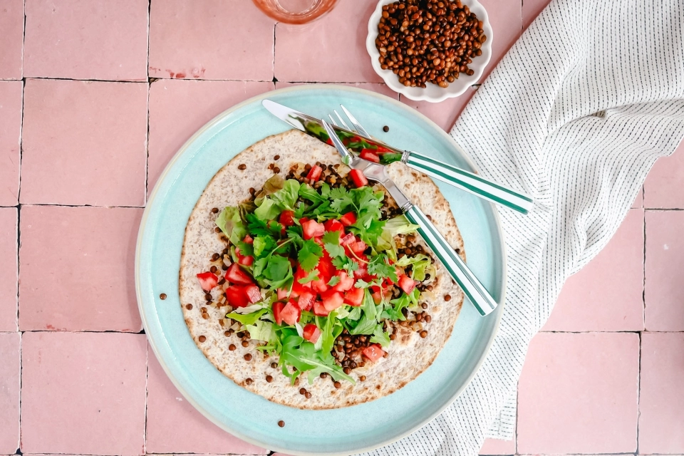 Mexicaanse wrap met linzen